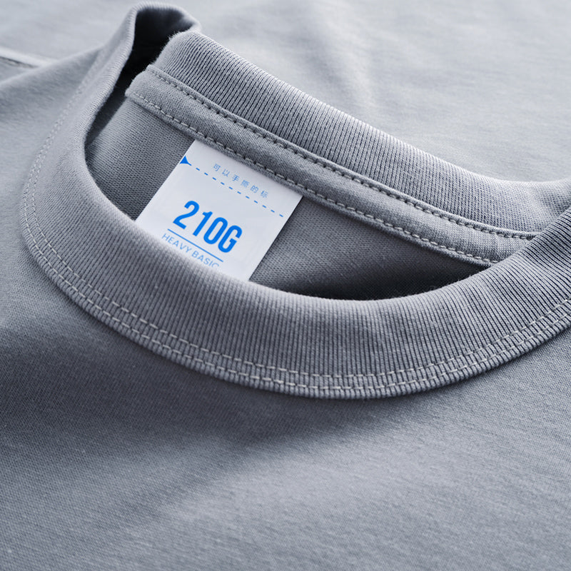 210G Heavyweight Cotton Crew Neck T-Shirt